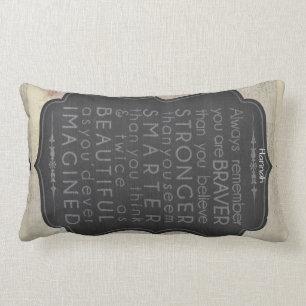 Goddaughter Gift Motivational Words Personalized 2 Lumbar Pillow