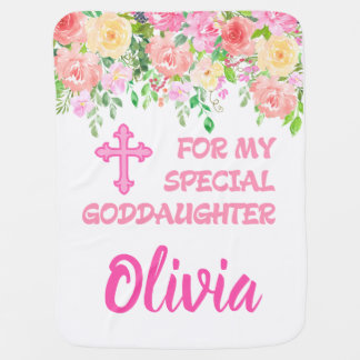 Goddaughter Gifts from Godmother - Girl Name Baby Blanket