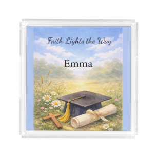 Goddaughter Graduation Personalized Christian Gift Acrylic Tray