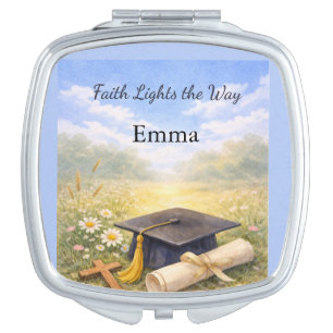 Goddaughter Graduation Personalized Christian Gift Compact Mirror