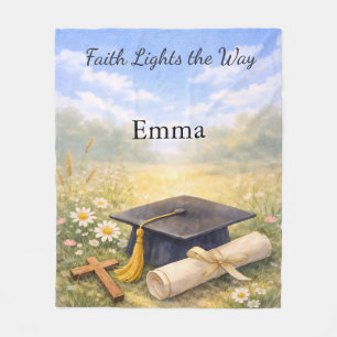 Goddaughter Graduation Personalized Christian Gift Fleece Blanket