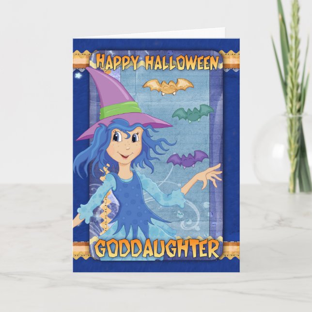 goddaughter halloween greeting card (Front)
