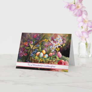 Goddaughter Happy Easter Beautiful Easter Basket  Card
