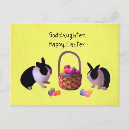Goddaughter Happy Easter Holiday Postcard