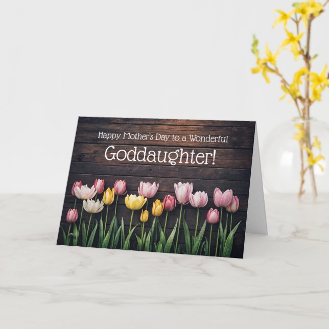 Goddaughter Happy Mothers Day  Card (Yellow Flower)