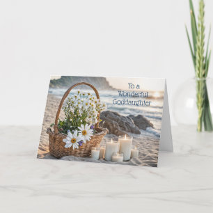 Goddaughter Happy Mothers Day with Candles Card