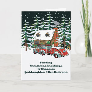 Goddaughter & Her Husband Christmas Greetings Holiday Card