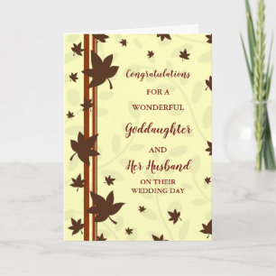 Goddaughter & Her Husband Wedding Congratulations Card