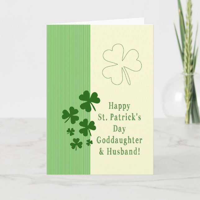 Goddaughter & Husband Happy St. Patrick's Day Card (Front)
