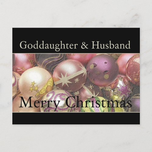 Goddaughter  husband Merry Christmas card