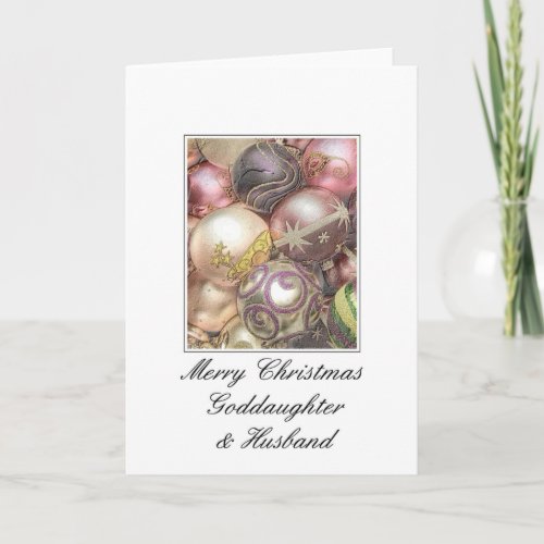 Goddaughter  husband Merry Christmas card