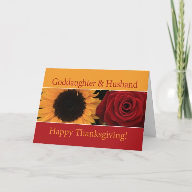 goddaughter & husband Thanksgiving Card (Front)