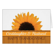 Goddaughter & Husband Thanksgiving Card at Zazzle