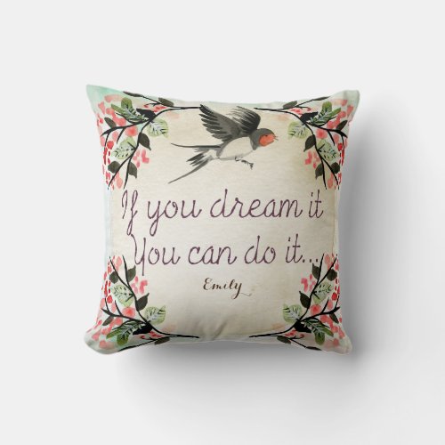 Goddaughter Inspirational Encouragement Gift Named Throw Pillow