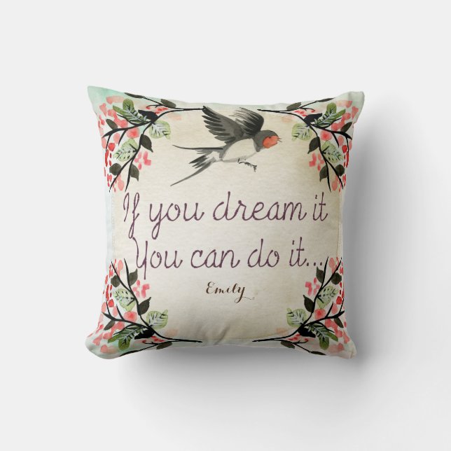 Goddaughter Inspirational Encouragement Gift Named Throw Pillow (Front)