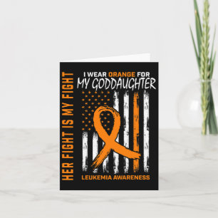 Goddaughter Leukemia Cancer Awareness American Fla Card