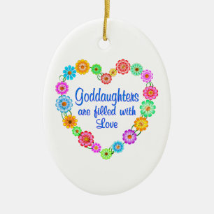 Goddaughter Love Ceramic Ornament