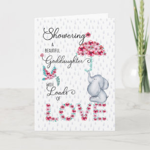 Goddaughter Mother's Day Showering You with Love Card