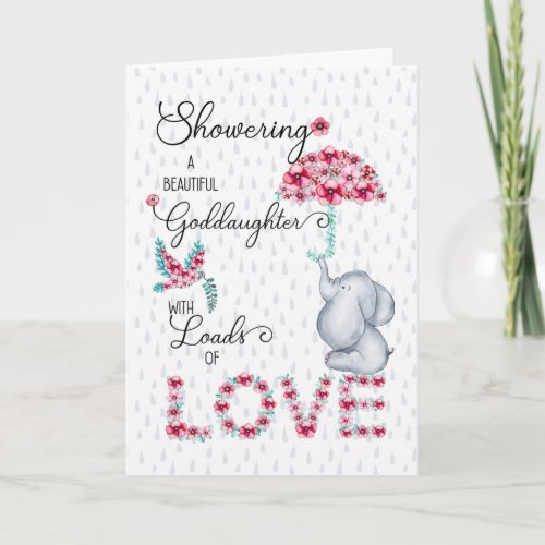 Goddaughter Mothers Day Showering You with Love Card