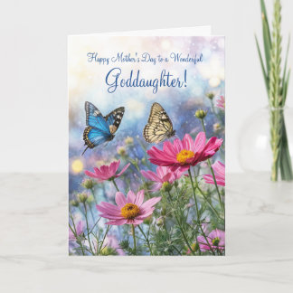Goddaughter Mothers Day with Garden Flowers Card