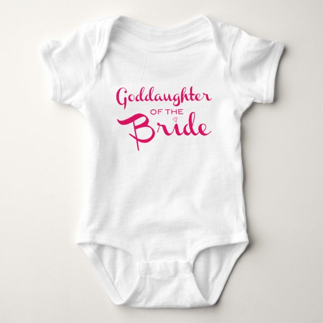 Goddaughter of Bride Tee Pink (Front)
