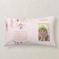 Goddaughter PHOTO Confirmation or Holy Communion Lumbar Pillow
