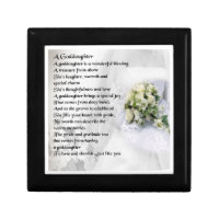 Goddaughter Poem Keepsake Box - Wedding Design