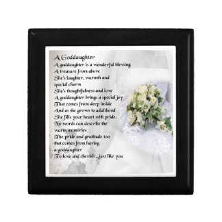 Goddaughter Poem Keepsake Box - Wedding Design