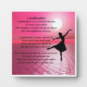 Goddaughter Poem Plaque - Ballerina Design