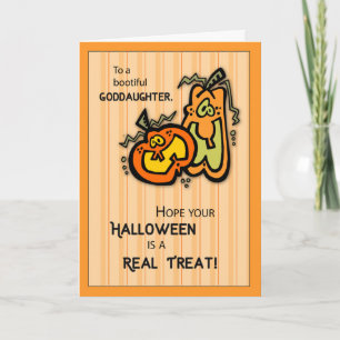 Goddaughter Pumpkins Halloween Card