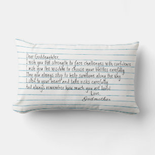 Goddaughter Quote On Notebook Paper Lumbar Pillow
