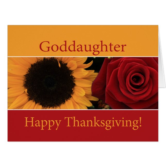 Goddaughter  Thanksgiving Card (Front Horizontal)