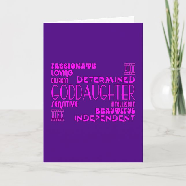 Goddaughters Baptims Christening Parties Qualities Holiday Card (Front)