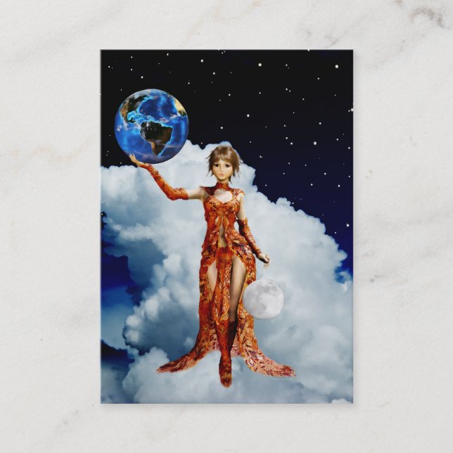 Goddes of Universe Mini Print Business Card (Front)