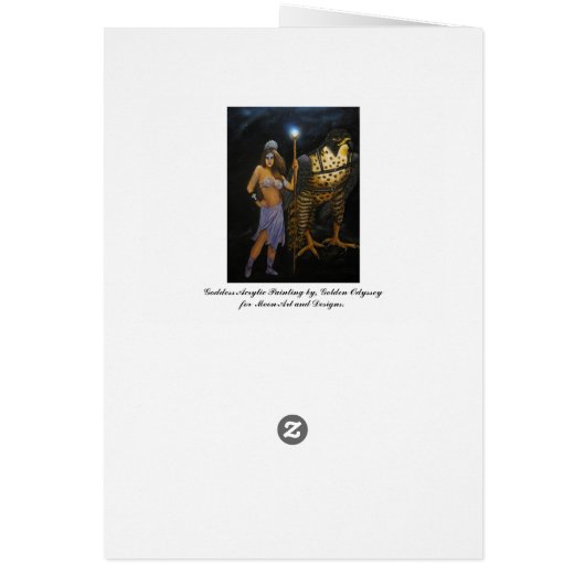 Goddess Acrylic Painting Card (Back)