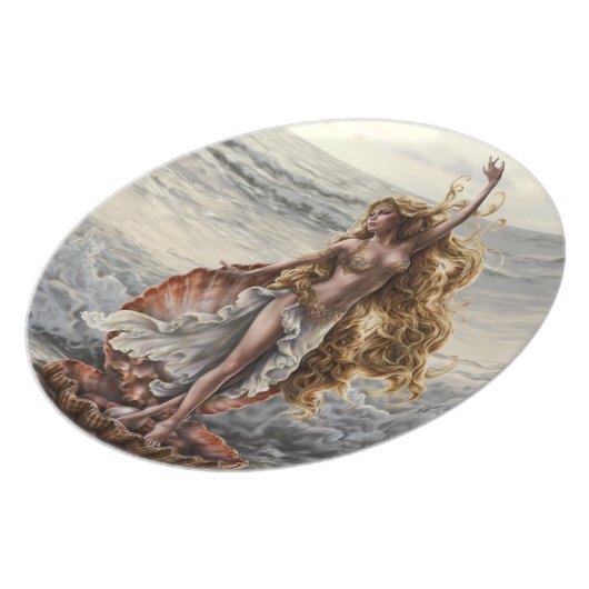 Goddess Aphrodite Plate by artist Lindsay Archer (Left Side)
