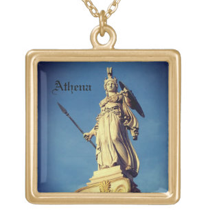 Goddess Athena Greek Goddess Of Wisdom Gold Plated Necklace
