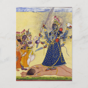 Goddess Bhadrakali Worshipped by the Gods 1675 Postcard