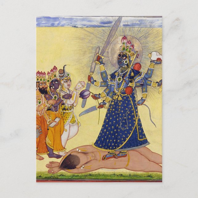 Goddess Bhadrakali Worshipped by the Gods 1675 Postcard (Front)