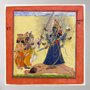 Goddess Bhadrakali Worshipped by the Gods 1675 Poster