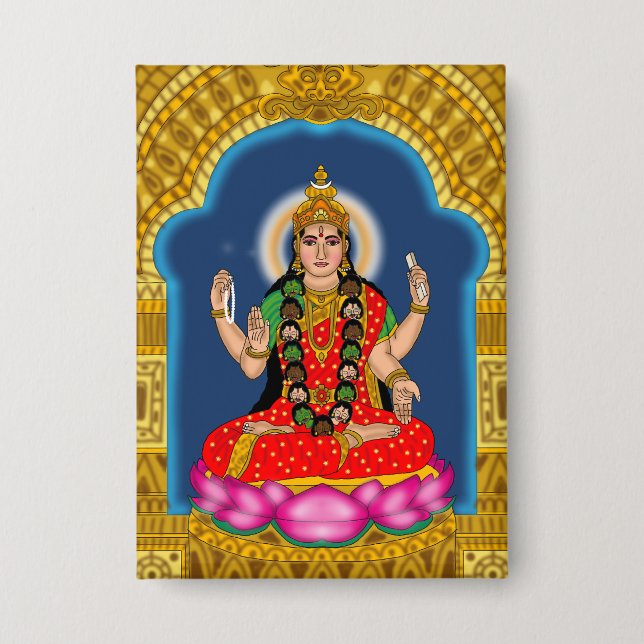 Goddess Bhairavi Button (Front)