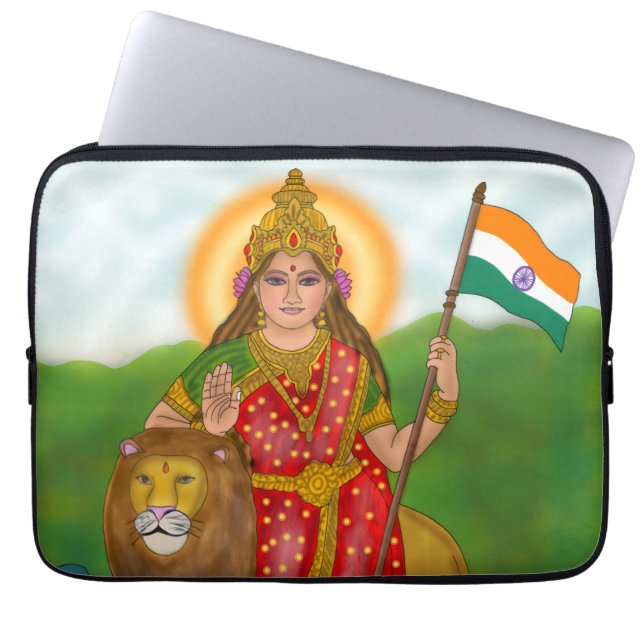 Goddess Bharat Mata  Laptop Sleeve (Front)
