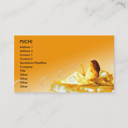 Customizable Goddess Biz Card Template Business Cards