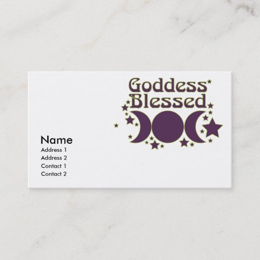 Customizable Goddess Blessed Business Cards