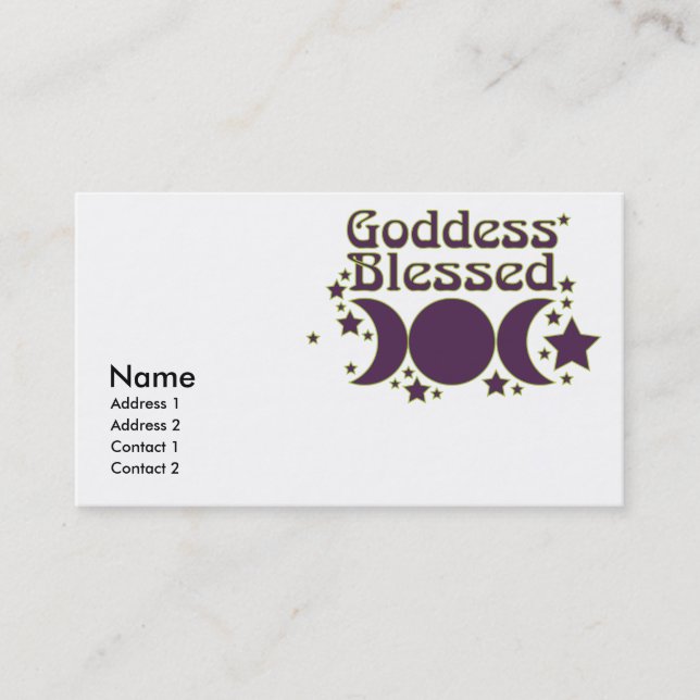 Goddess Blessed Business Cards (Front)