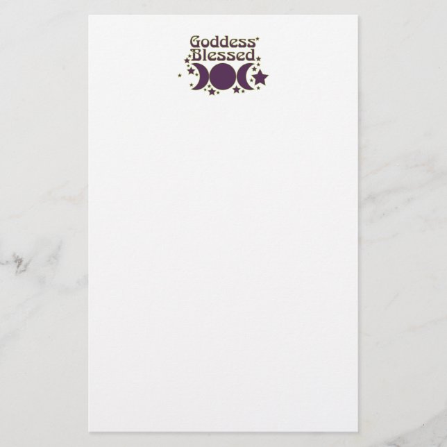Goddess Blessed Stationery (Front)