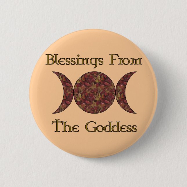 Goddess Blessings Pinback Button (Front)