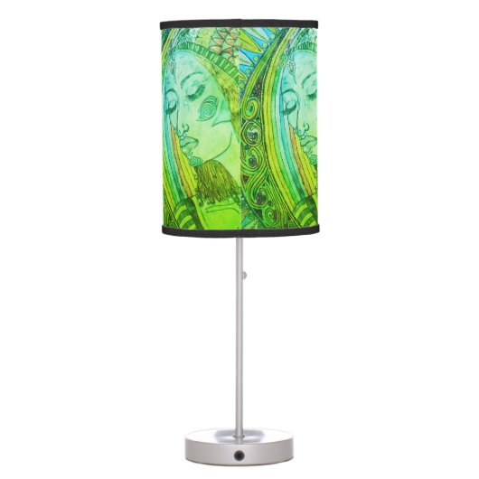 Goddess - Bright Green Lamp shade (Back)