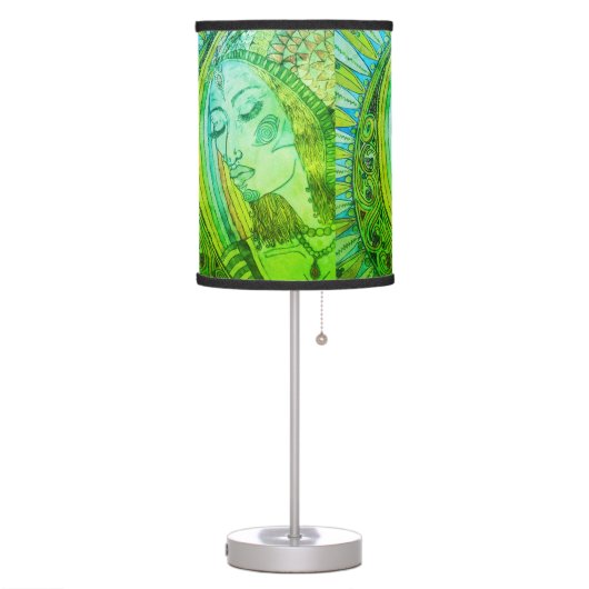 Goddess - Bright Green Lamp shade (Left)