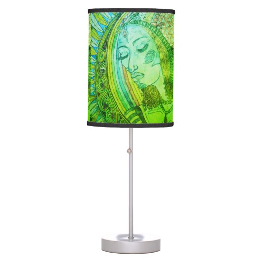 Goddess - Bright Green Lamp shade (Front)